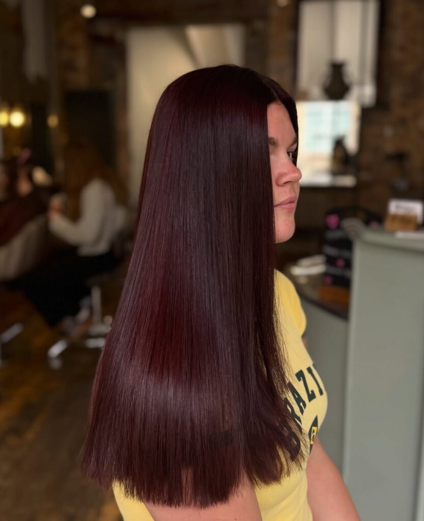 16 Stunning Black Cherry Hair Color Ideas to Try Right Now 17 Black Cherry with Silver Accents 1