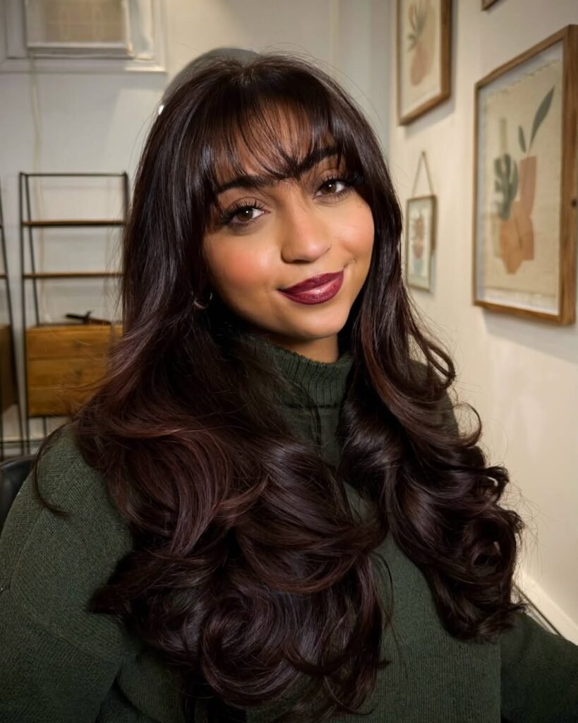 16 Stunning Black Cherry Hair Color Ideas to Try Right Now 12 Black Cherry with a Touch of Blue