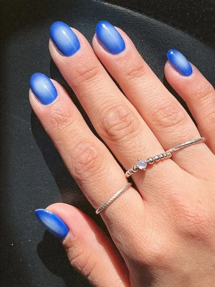Blue Aura Nails