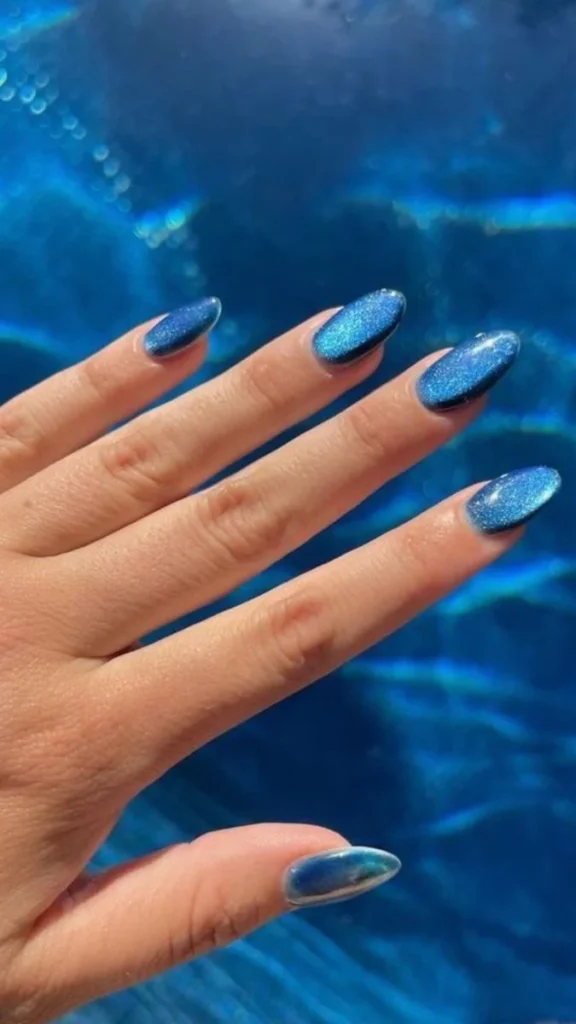 Blue Mermaid Nails