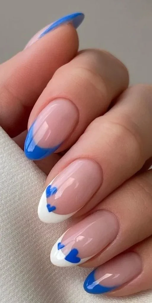 Blue Swirl Nails