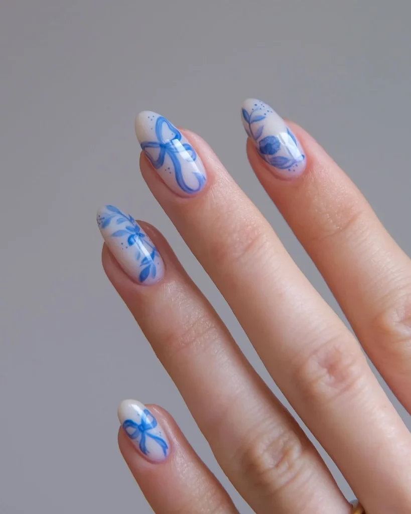 15 Blue and White Nails That Look Fresh, Chic, and Screenshot-Worthy 33 Blue and White Nails