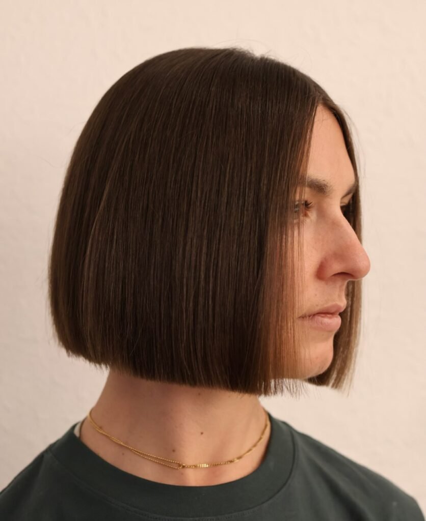 Blunt Bob With Middle Part