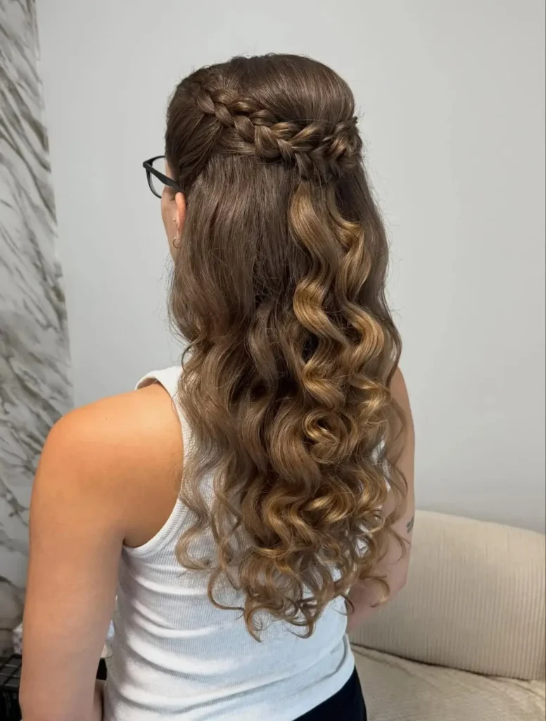 15 Wedding Hairstyles for Long Hair That Look Luxe, Romantic, and Totally Effortless 6 Braided Crown Hairstyle