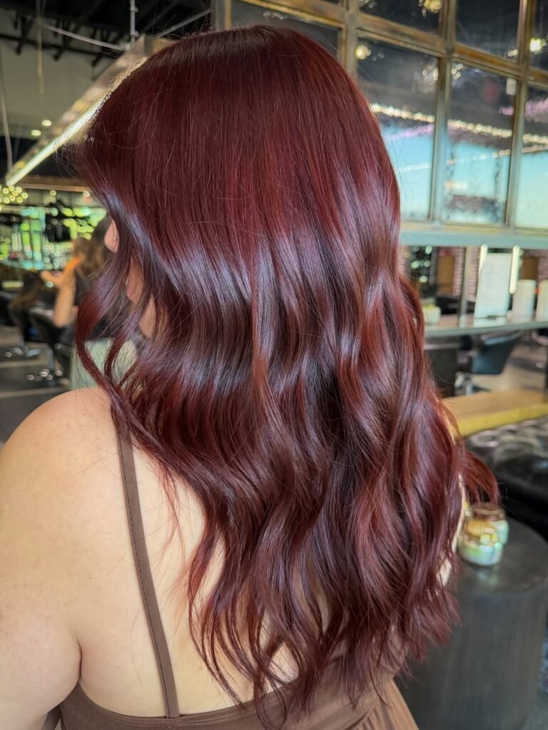 17 Dark Red Hair Color Ideas That Will Have You Turning Heads 3 Burgundy Bliss