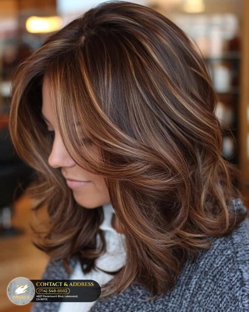 15 Fall Hair Color for Brunettes That'll Have You Falling in Love with Your Locks 2 Caramel Highlights