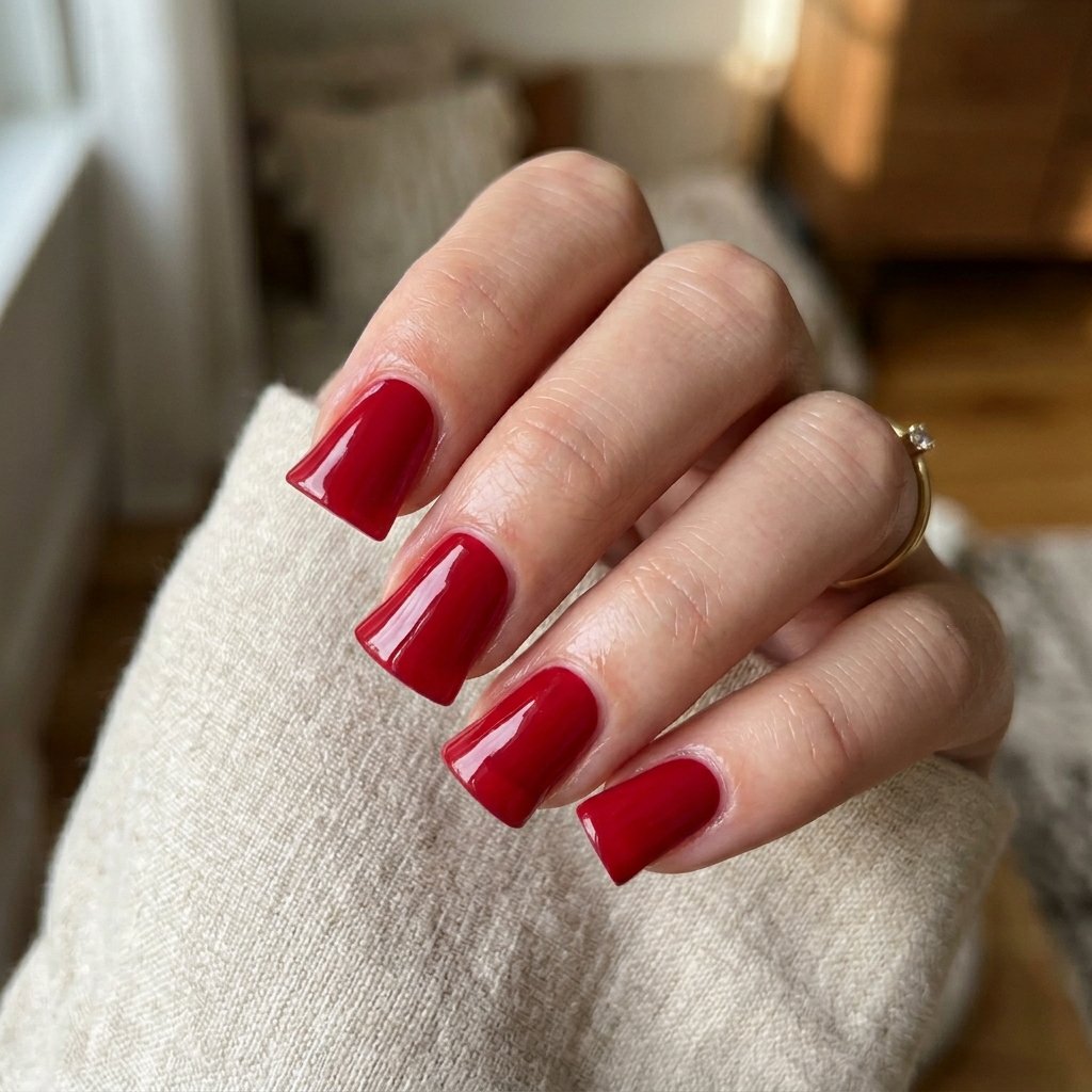 17 Short Duck Nail Ideas That'll Make You Ditch Your Old Nail Look Forever 10 Cherry Red Duck Nails