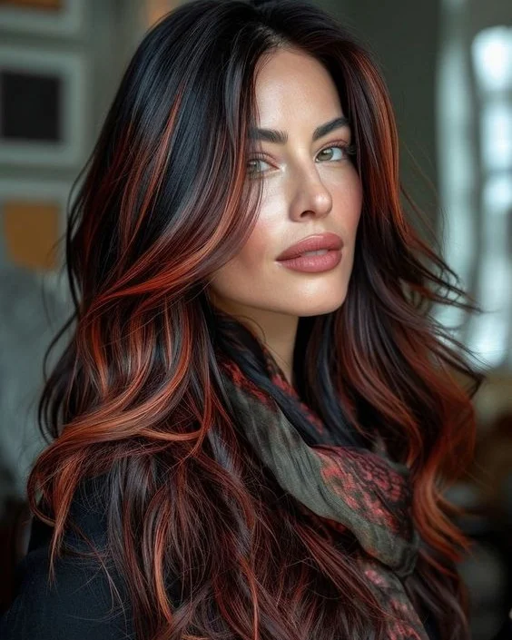 Chocolate Cherry Balayage