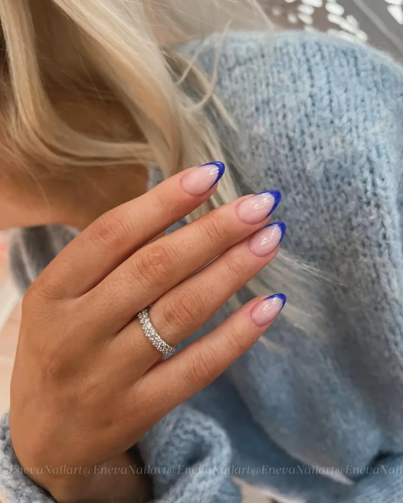 Classic Blue French Tips