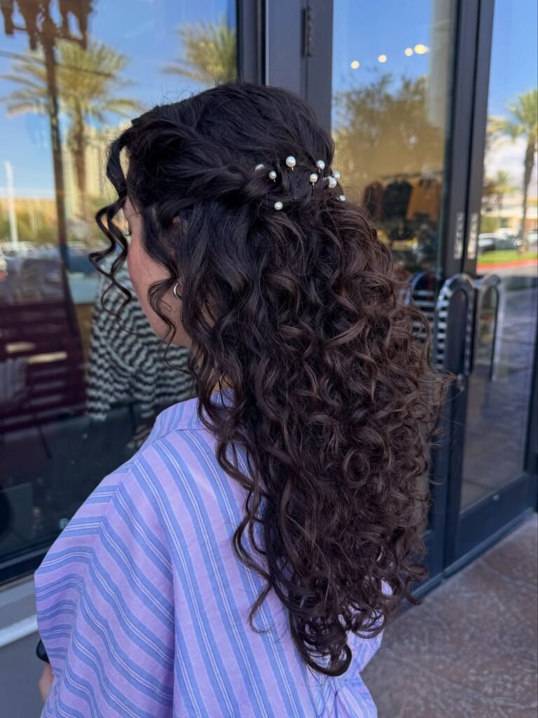 Curly Bridal Updo