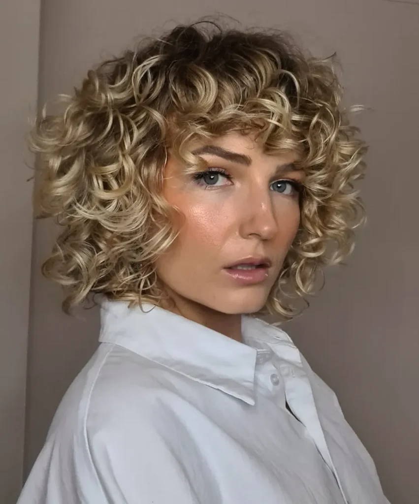 15 Hairstyles With Bangs That Instantly Make You Look Cooler 7 Curly Hair With Curly Bangs
