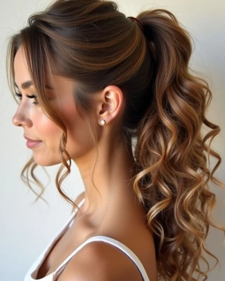 Curly Short Ponytail