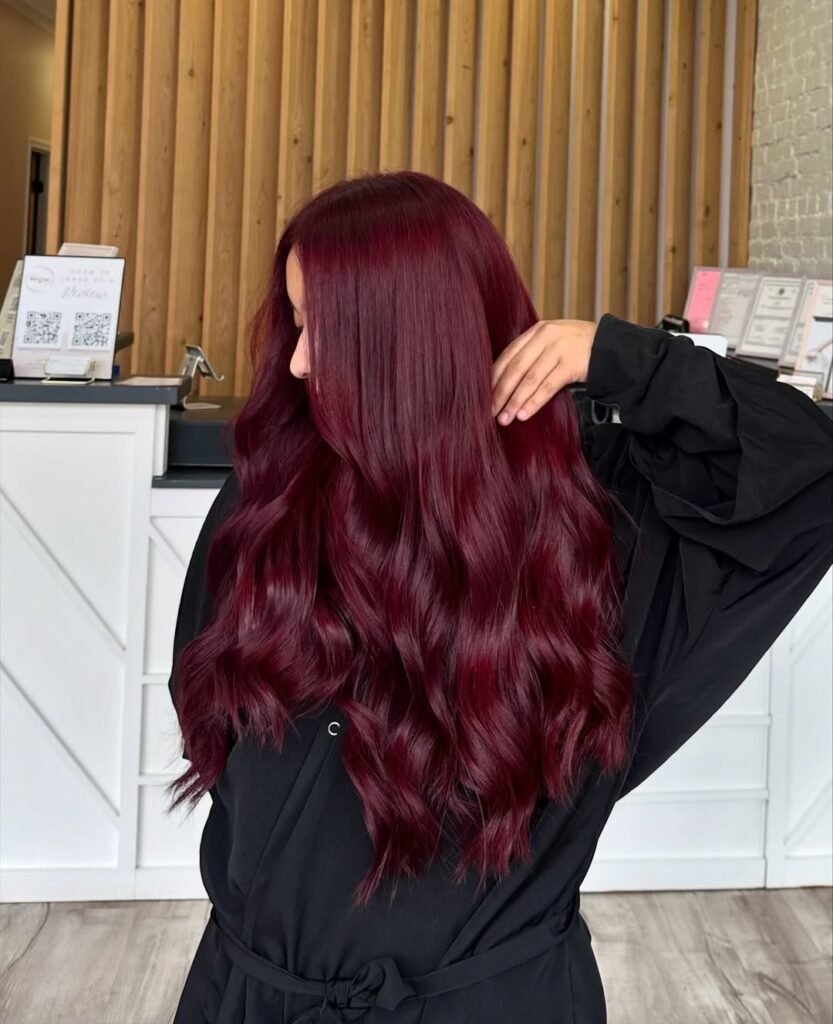 17 Dark Red Hair Color Ideas That Will Have You Turning Heads 5 Deep Cherry Red 1