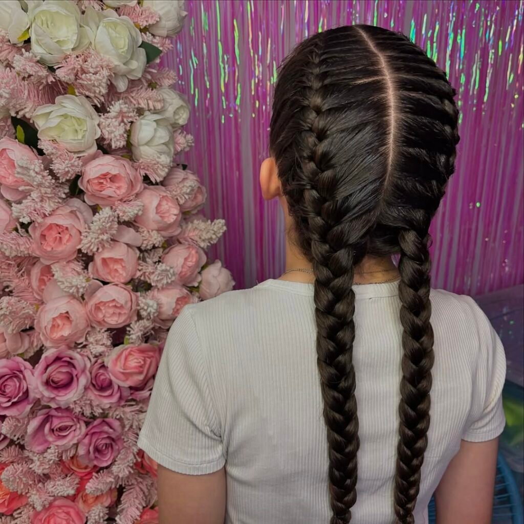 12 Cute School Hairstyles Ideas That’ll Make Mornings Way Easier (And Way More Stylish) 4 Double Braids