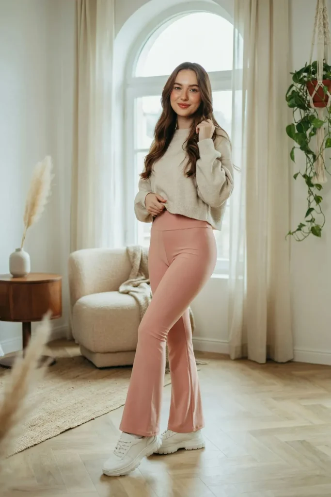 16 Comfy Outfit Ideas That Look Cute, Chic, and Effortlessly Put-Together 10 Flared Leggings Oversized Sweatshirt