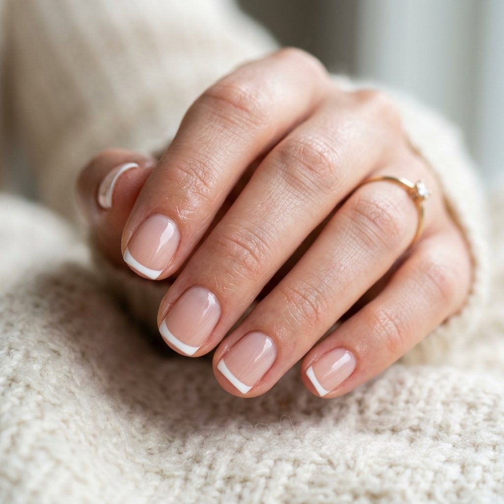 17 Very Short Nails That Prove Tiny Tips Are Totally Having a Moment 4 French Tips nails 1