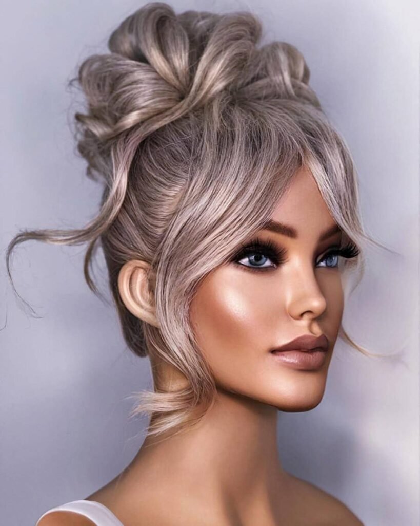 Fringe With Messy Bun