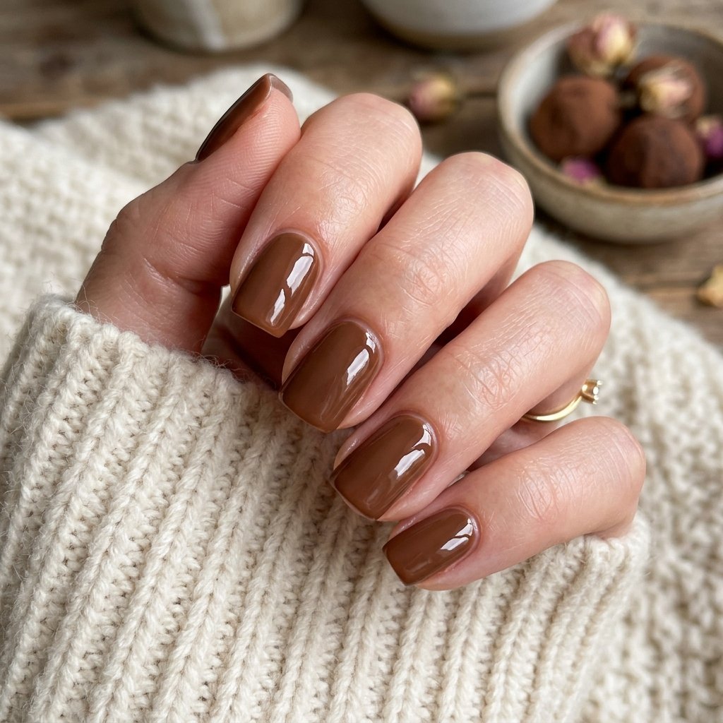 17 Short Duck Nail Ideas That'll Make You Ditch Your Old Nail Look Forever 2 Glazed Milk Chocolate Duck Nails