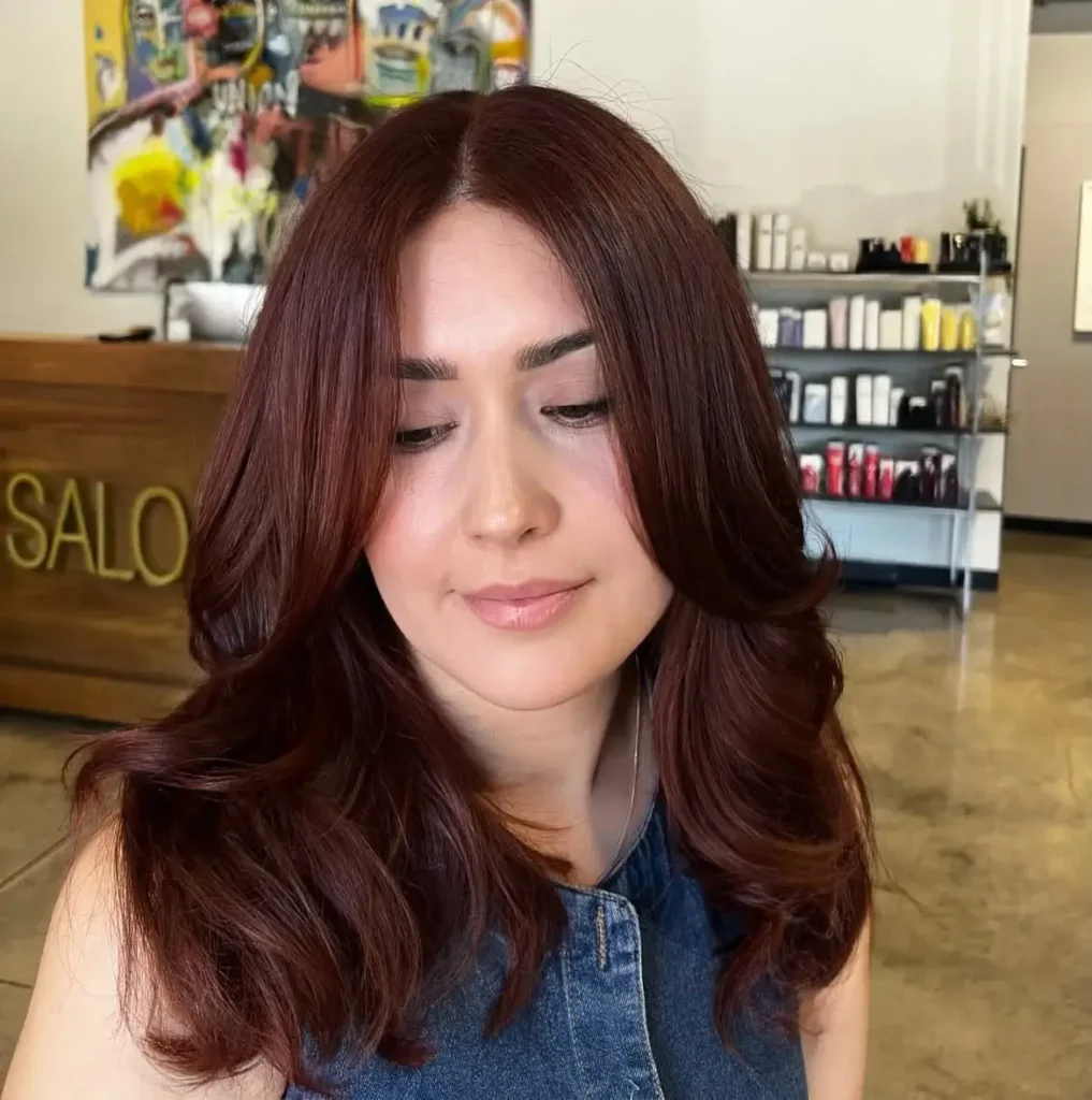 Glossy Cherry Chocolate Lob