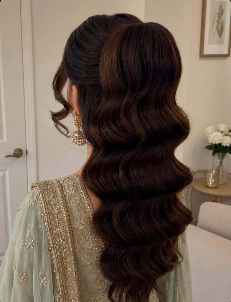 Half Up Half Down Glam