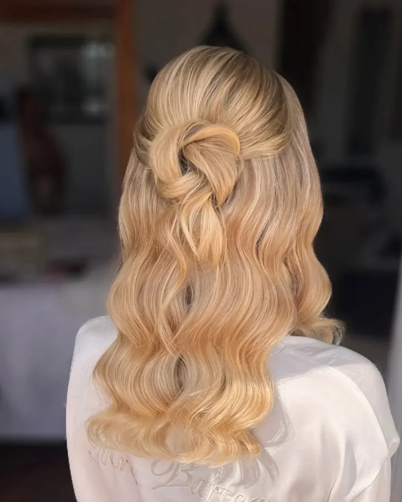 16 Easy Short Hair Updos That Look Fancy but Take Basically Zero Effort 4 Half Up Knot With Soft Volume