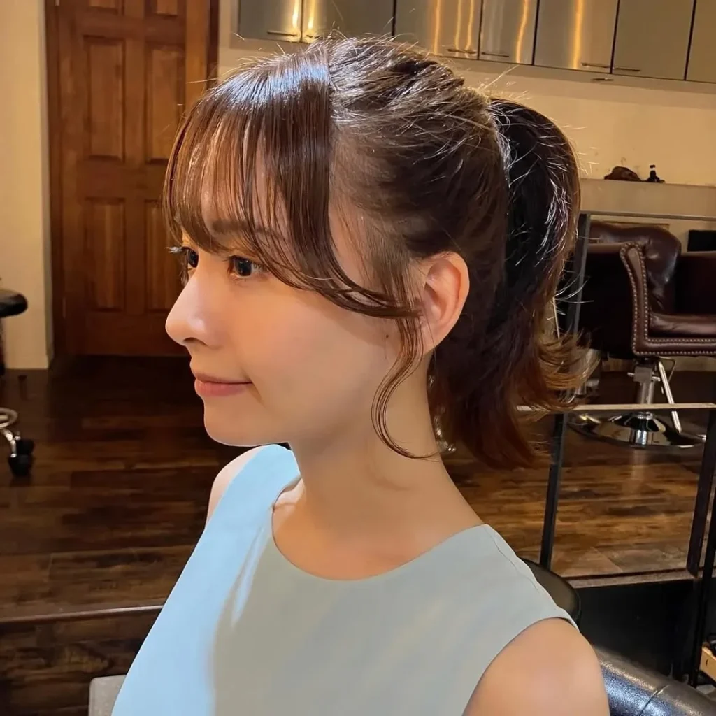 Half Up Short Ponytail