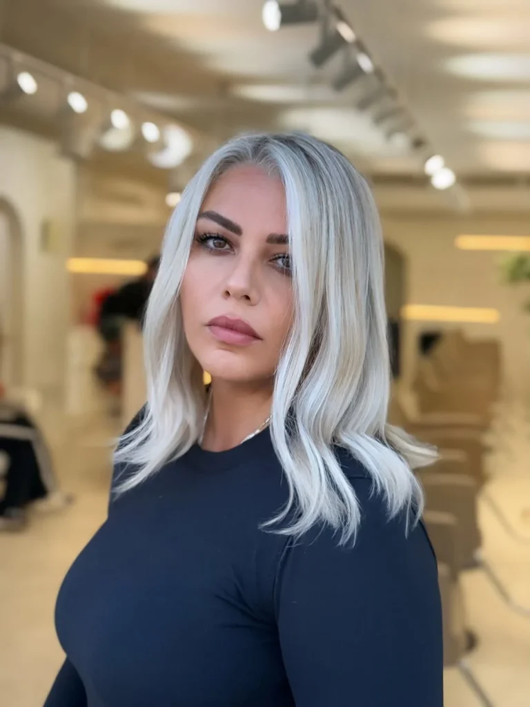 16 Cool Hair Color Ideas That Instantly Make Your Look Feel Expensive, Fun, and Very Main Character 2 Icy Platinum Blonde