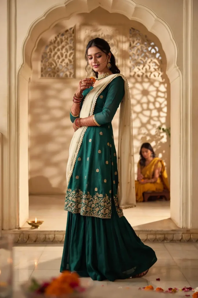 Lehenga With a Long Kurta