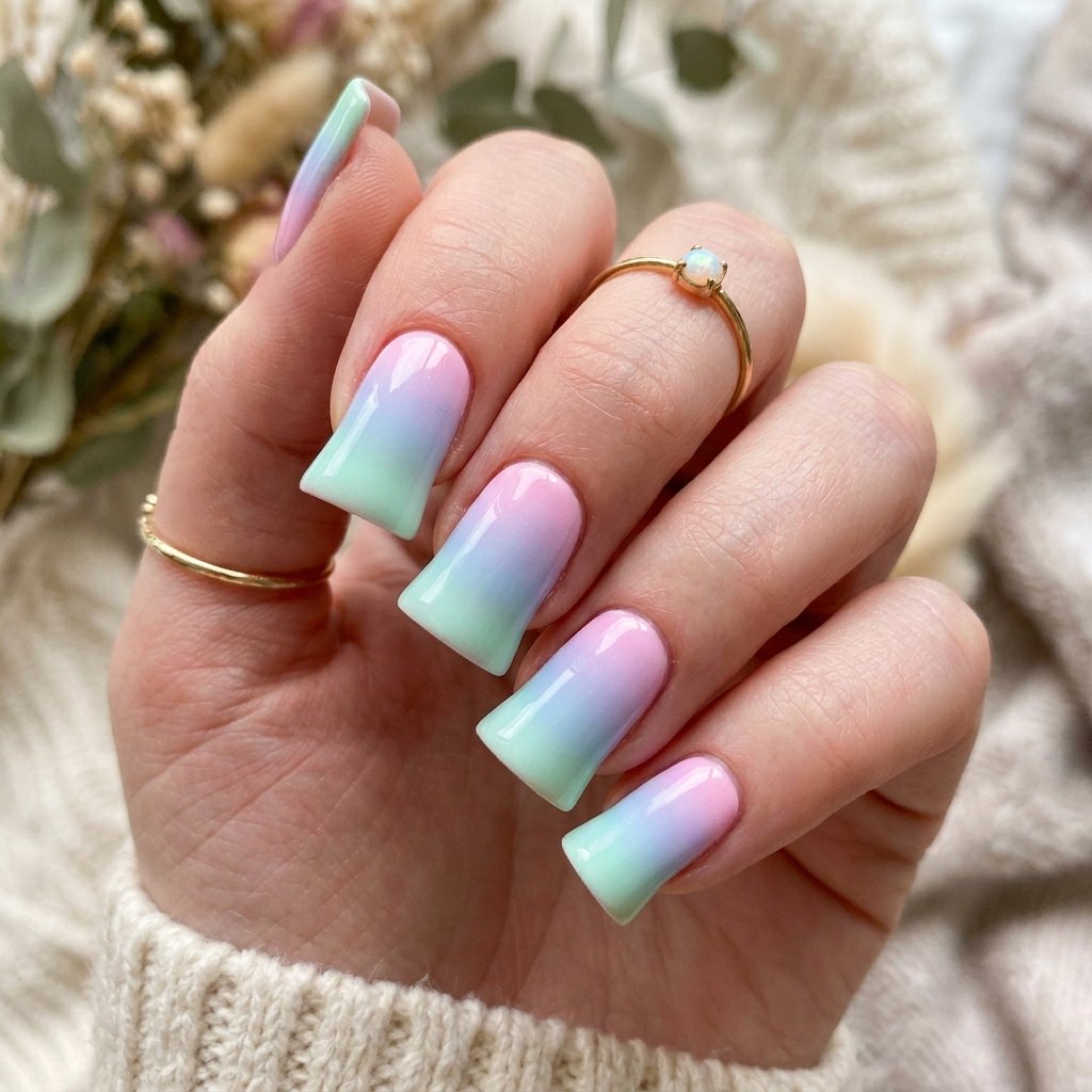 17 Short Duck Nail Ideas That'll Make You Ditch Your Old Nail Look Forever 7 Pastel Ombre Duck Nails