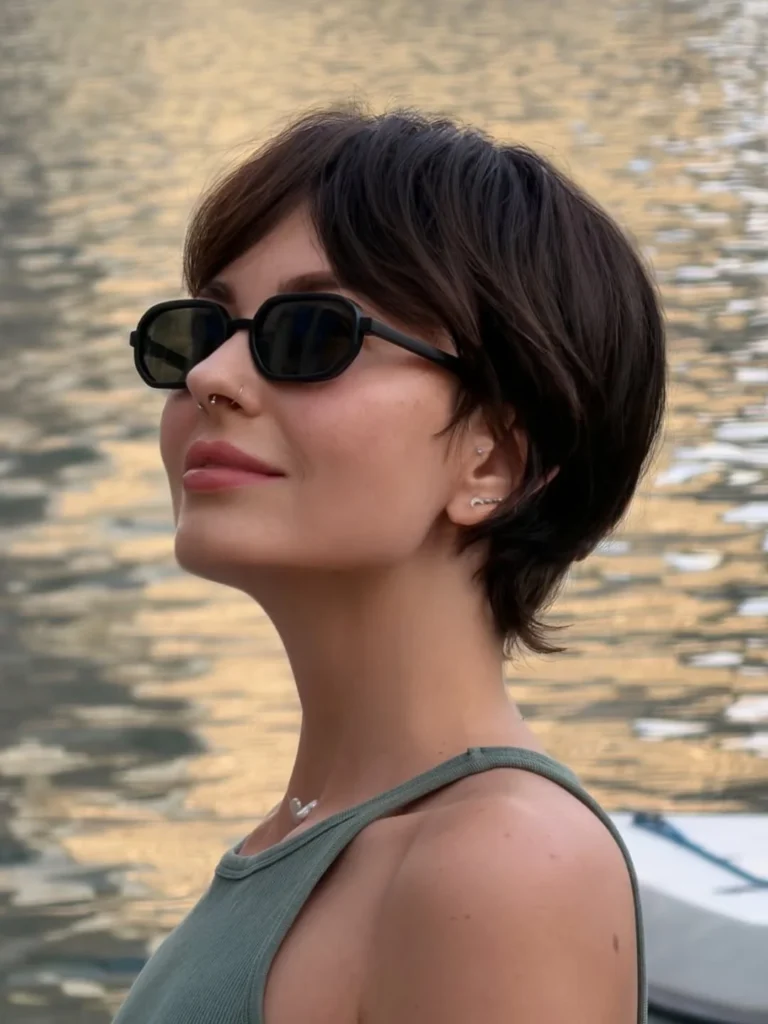 15 Hairstyles With Bangs That Instantly Make You Look Cooler 10 Pixie Cut With Micro Bangs