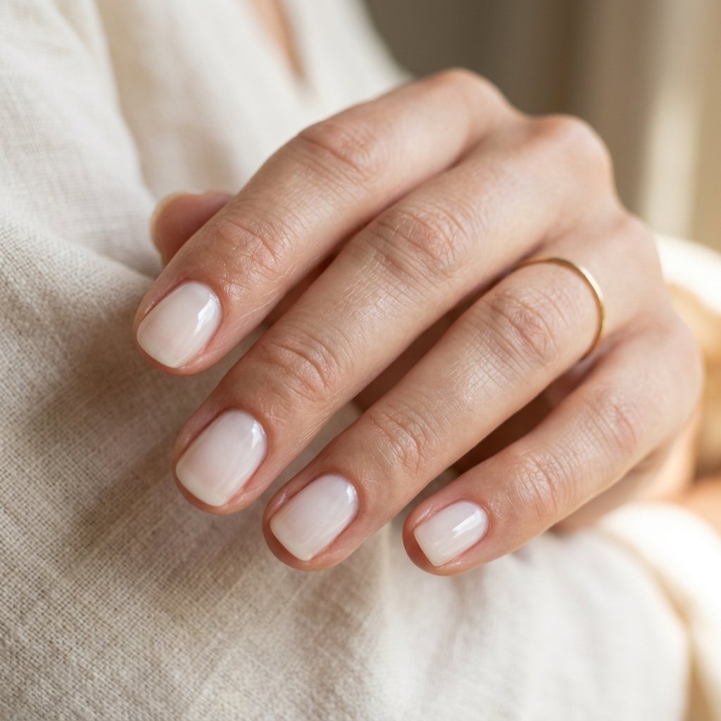 19 Short Natural Nails That Prove Less Is Actually More (And Way More Chic) 3 Sheer Milky White nails
