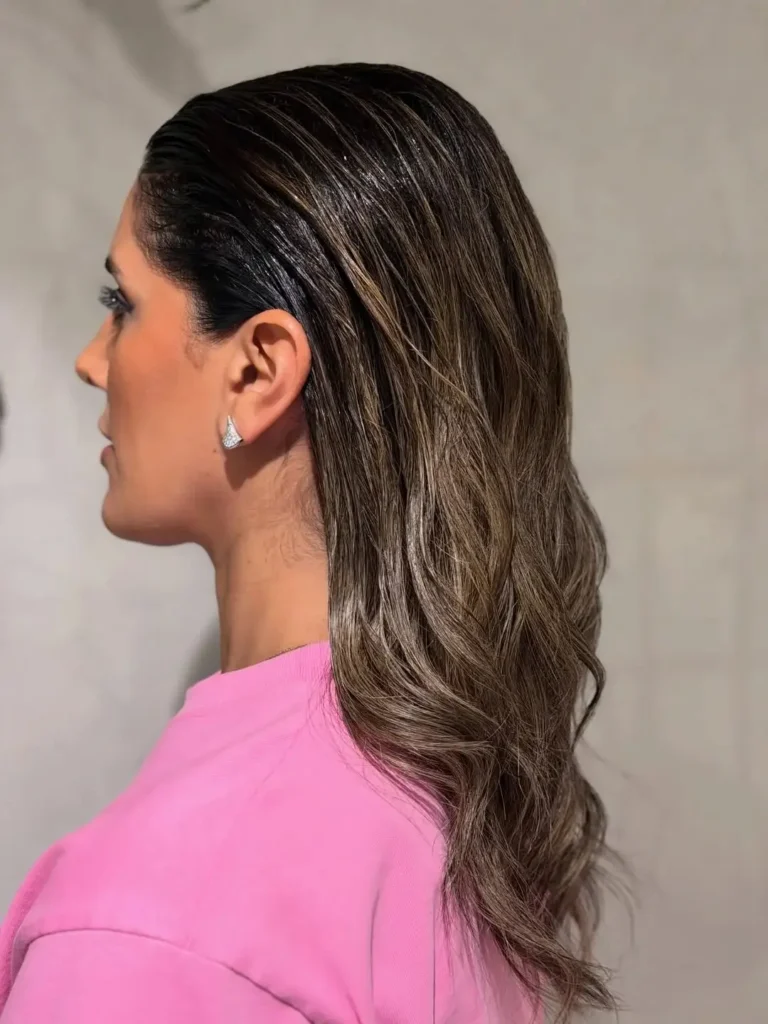 16 Easy Short Hair Updos That Look Fancy but Take Basically Zero Effort 16 Slicked Back Wet Look Updo