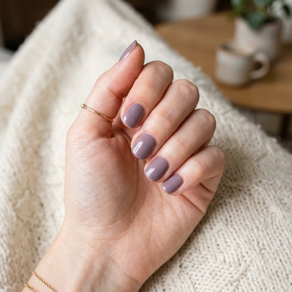 19 Short Natural Nails That Prove Less Is Actually More (And Way More Chic) 19 Smoky Mauve nails
