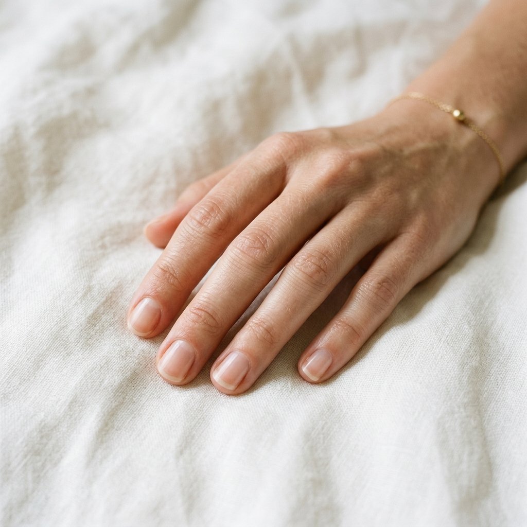 19 Short Natural Nails That Prove Less Is Actually More (And Way More Chic) 16 Soft White Linen