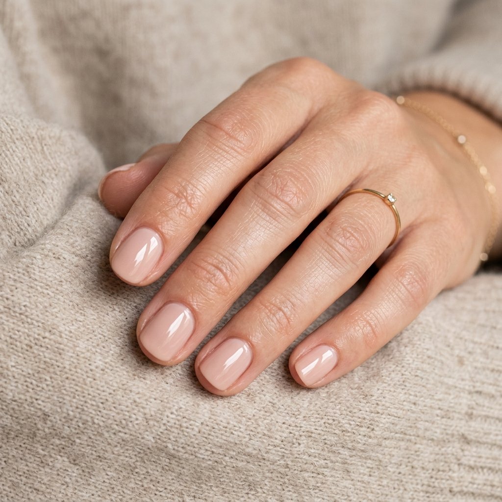 19 Short Natural Nails That Prove Less Is Actually More (And Way More Chic) 2 The Classic Nude Blush nails