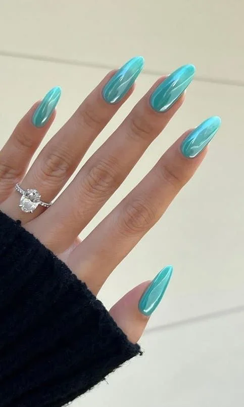 16 Tiffany Blue Nails That Look Expensive Without Even Trying 6 Tiffany Blue Marble Nails