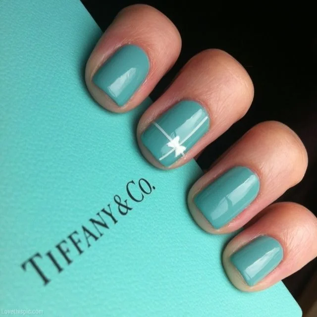 16 Tiffany Blue Nails That Look Expensive Without Even Trying 5 Tiffany Blue Nails with White Bows