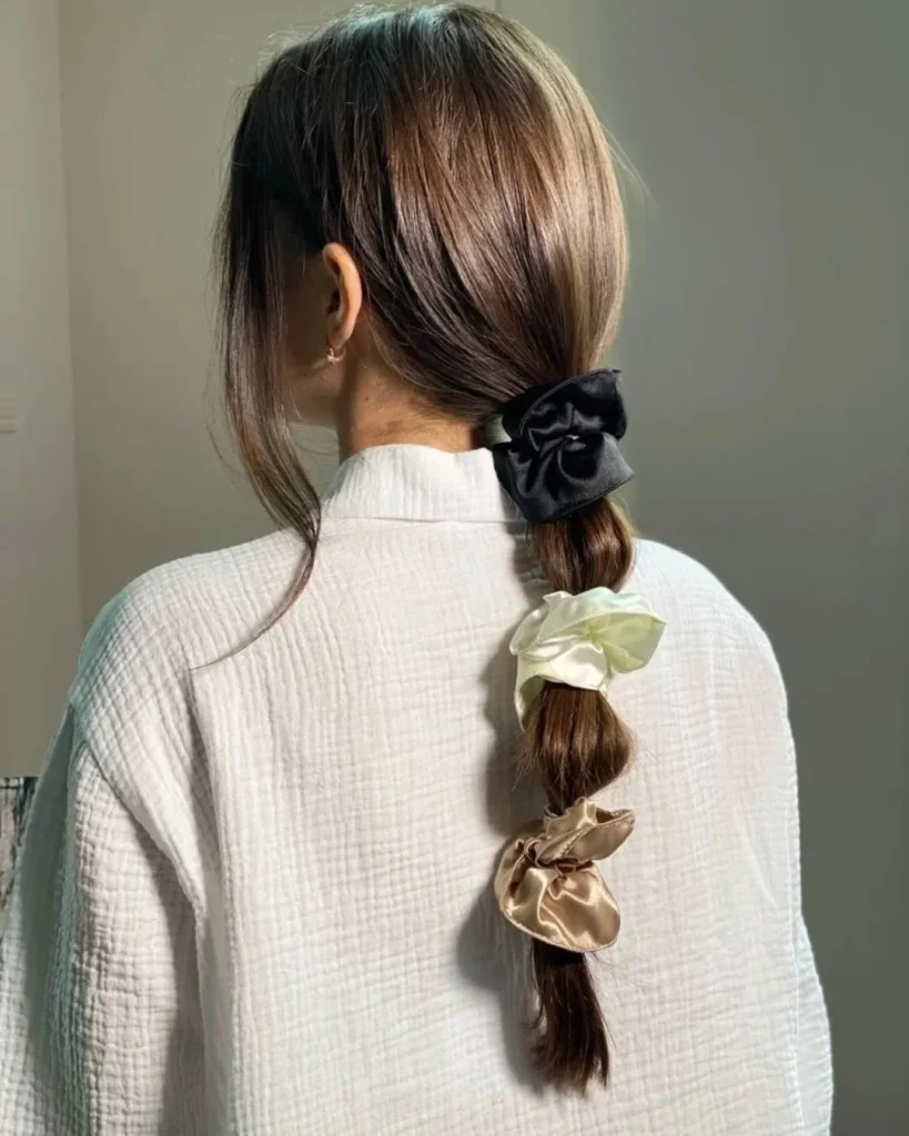Tiny Ponytail With Statement Scrunchie