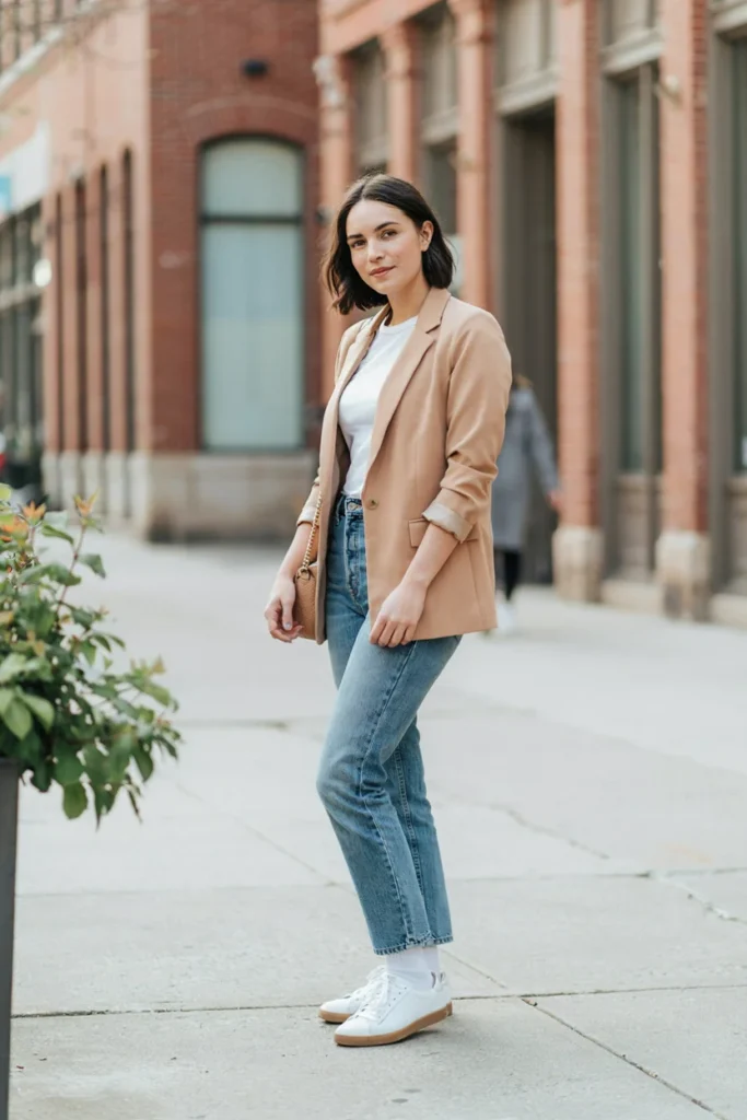 Blazer T Shirt Relaxed Jeans