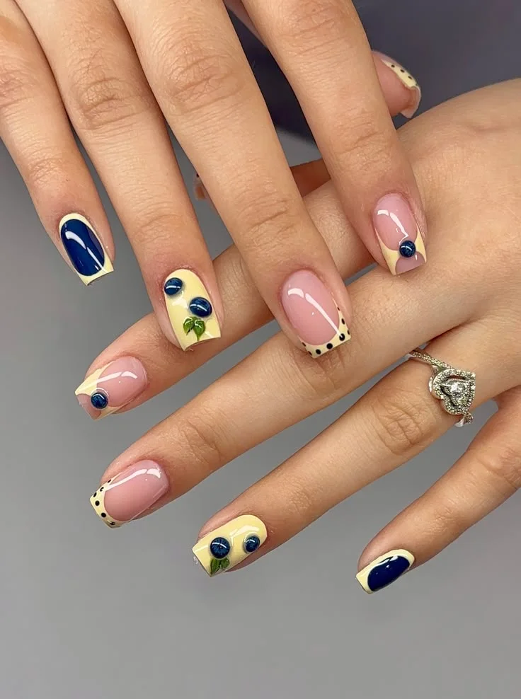 17 Blueberry Nails That Look Sweet, Fresh, and Low-Key Expensive 17 Blueberry Coffin Nails