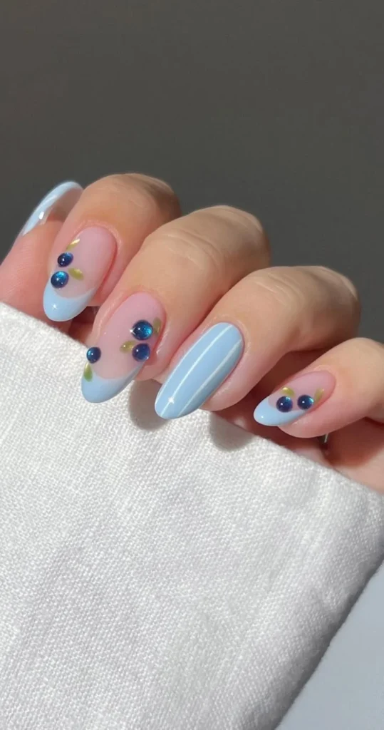 17 Blueberry Nails That Look Sweet, Fresh, and Low-Key Expensive 13 Blueberry Glazed Donut Nails