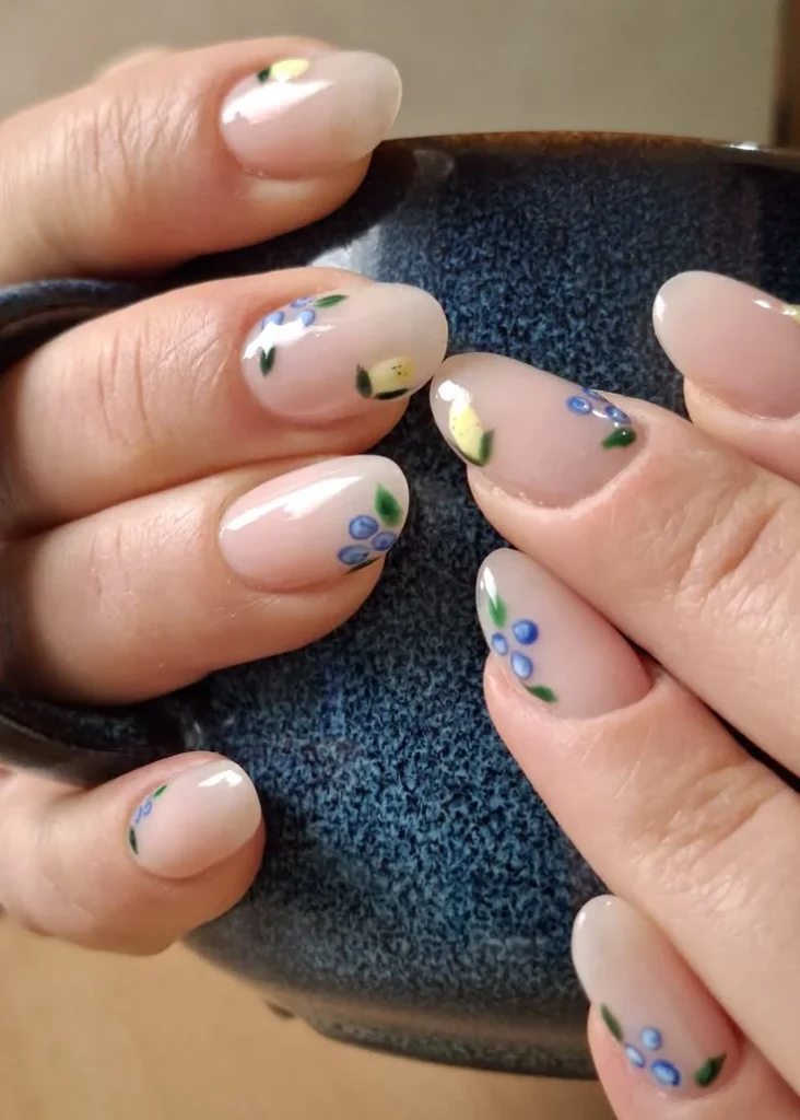 17 Blueberry Nails That Look Sweet, Fresh, and Low-Key Expensive 16 Blueberry Minimalist Nails