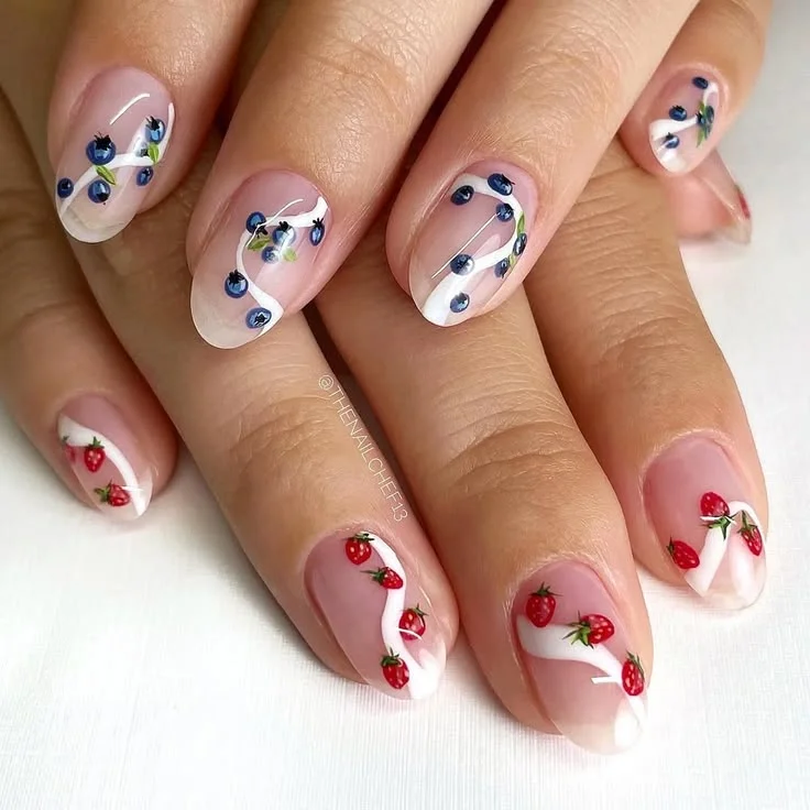 17 Blueberry Nails That Look Sweet, Fresh, and Low-Key Expensive 14 Blueberry Swirl Nails