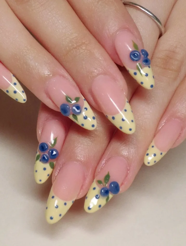17 Blueberry Nails That Look Sweet, Fresh, and Low-Key Expensive 2 Classic Blueberry Accent Nails