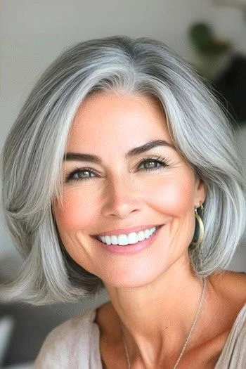 17 Grey Hair Color Ideas That Look Expensive, Cool, and Effortlessly Chic 2 Classic Silver Grey Hair