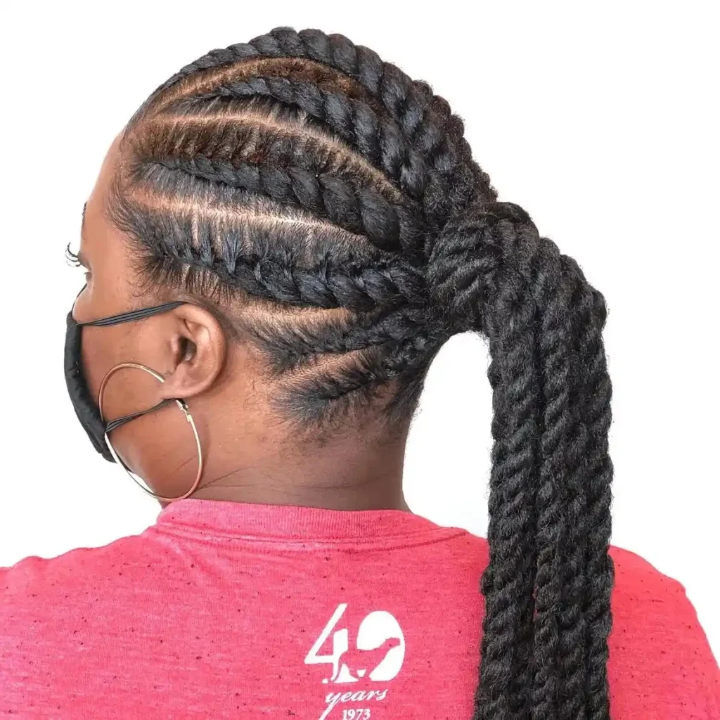 16 Flat Twist Hairstyles Ideas That Look Effortless, Chic, and Totally Screenshot-Worthy 6 Flat Twist Ponytail