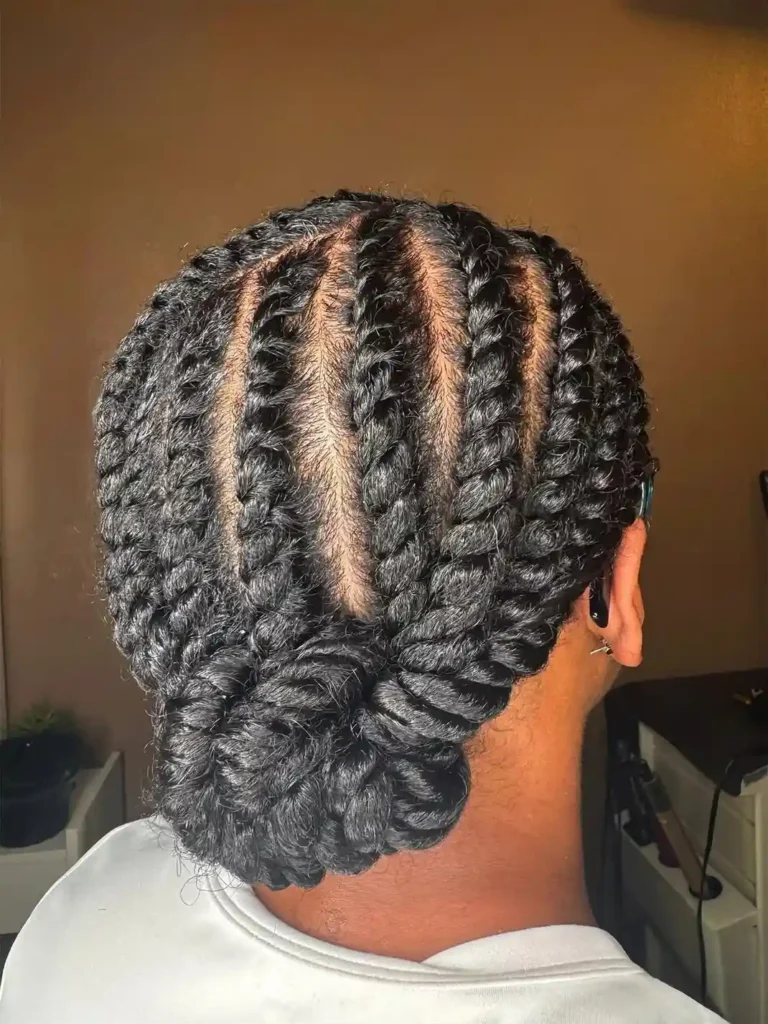 16 Flat Twist Hairstyles Ideas That Look Effortless, Chic, and Totally Screenshot-Worthy 14 Flat Twists With Cornrow Mix
