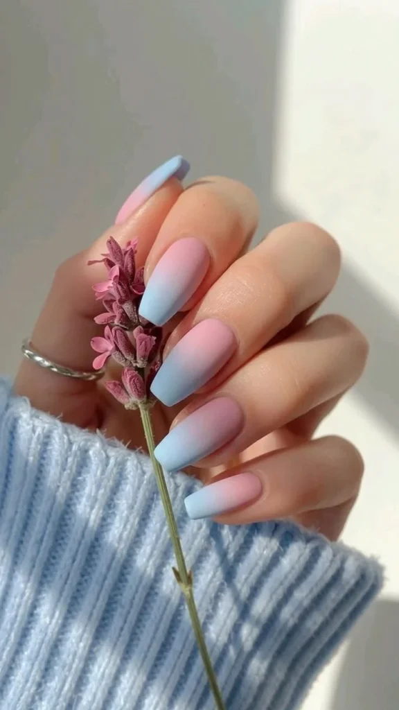17 Pink and Blue Nails That Are Giving Soft Girl, Barbiecore & Mermaid Energy 17 Pink and Blue Matte Nails