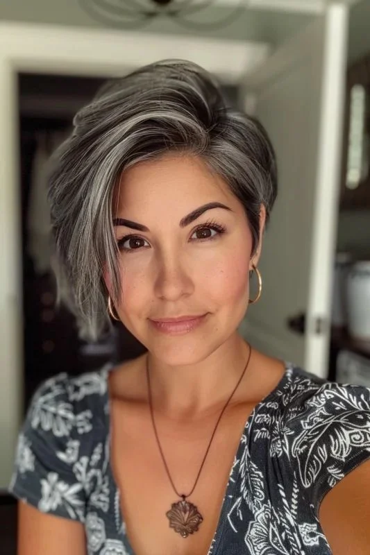 17 Short Grey Hair Ideas That Look Chic, Fresh, and Way Too Cool to Ignore 17 Salt and Pepper Short Cut