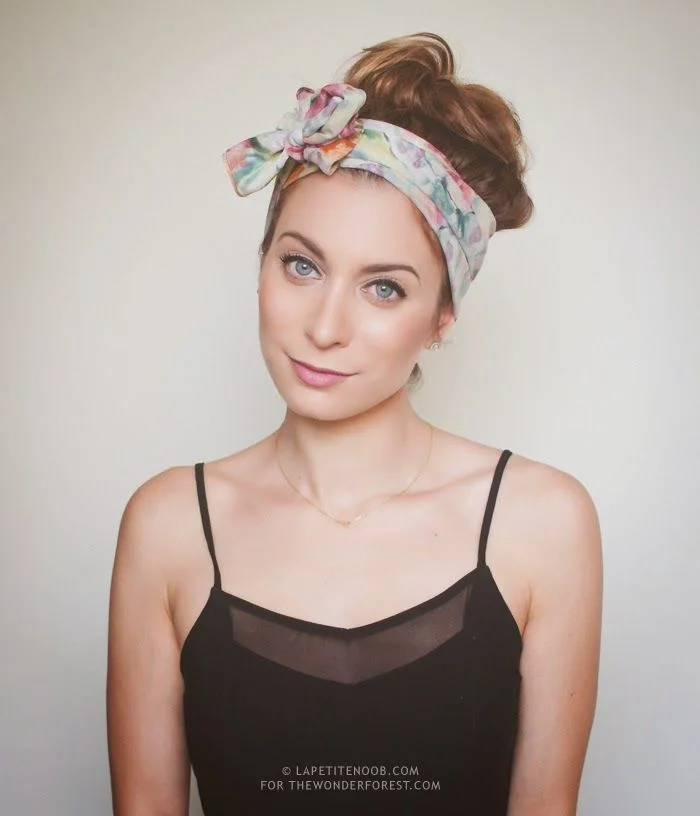 17 Scarf Hairstyles Ideas That Make Bad Hair Days Look Expensive 18 Scarf Wrapped Around Loose Hair